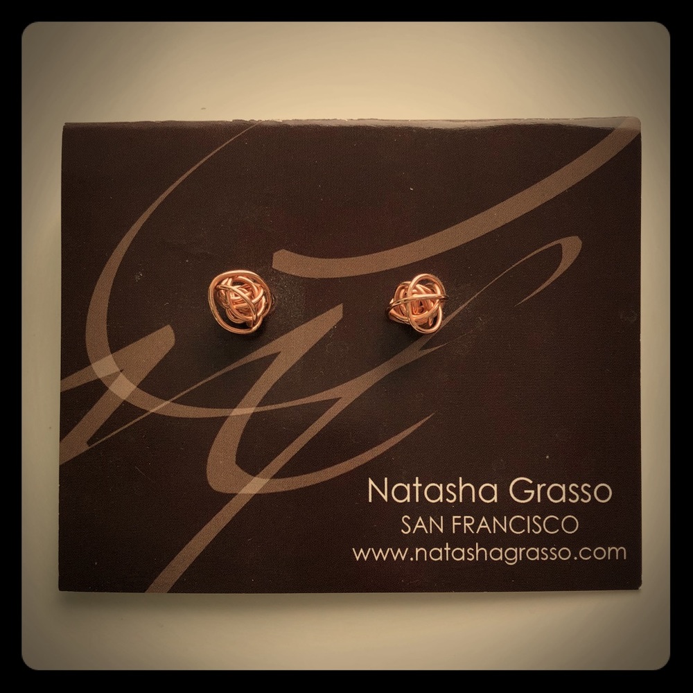 Natasha Grasso 🌹 rose gold stud earrings 🌹